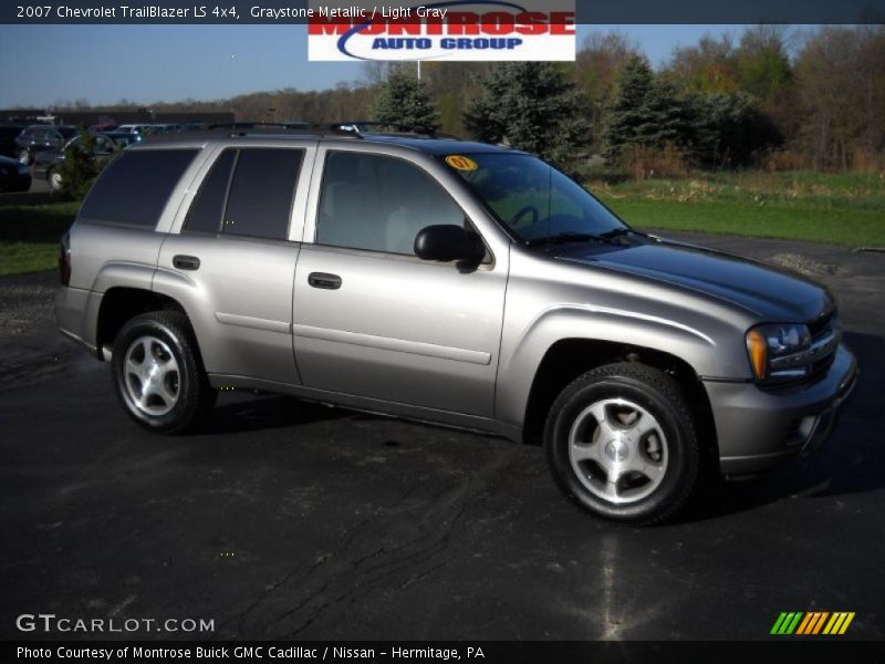 Graystone Metallic / Light Gray 2007 Chevrolet TrailBlazer LS 4x4