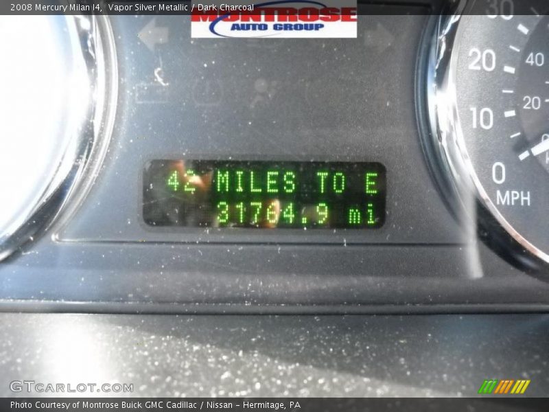 Vapor Silver Metallic / Dark Charcoal 2008 Mercury Milan I4