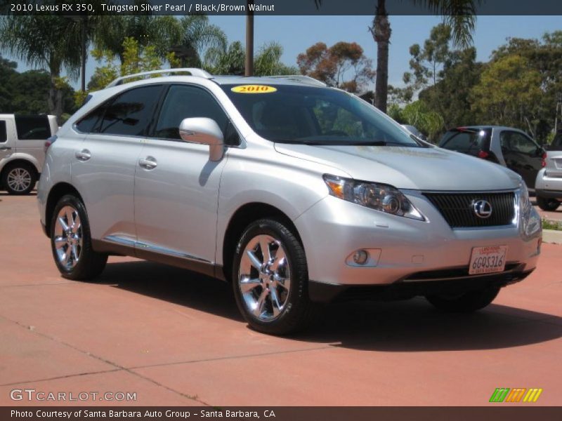 Tungsten Silver Pearl / Black/Brown Walnut 2010 Lexus RX 350