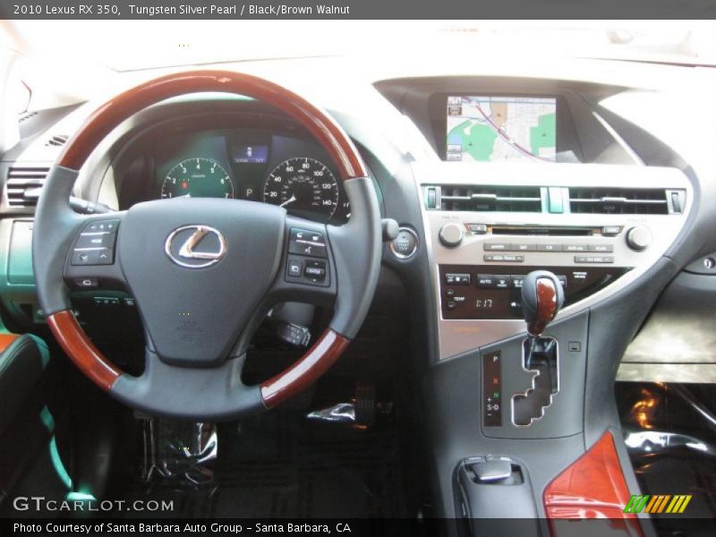 Tungsten Silver Pearl / Black/Brown Walnut 2010 Lexus RX 350