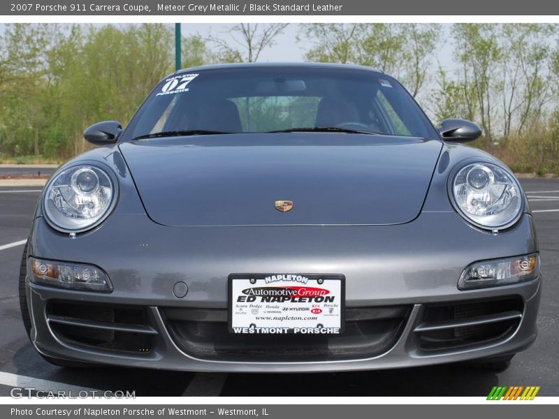 Meteor Grey Metallic / Black Standard Leather 2007 Porsche 911 Carrera Coupe