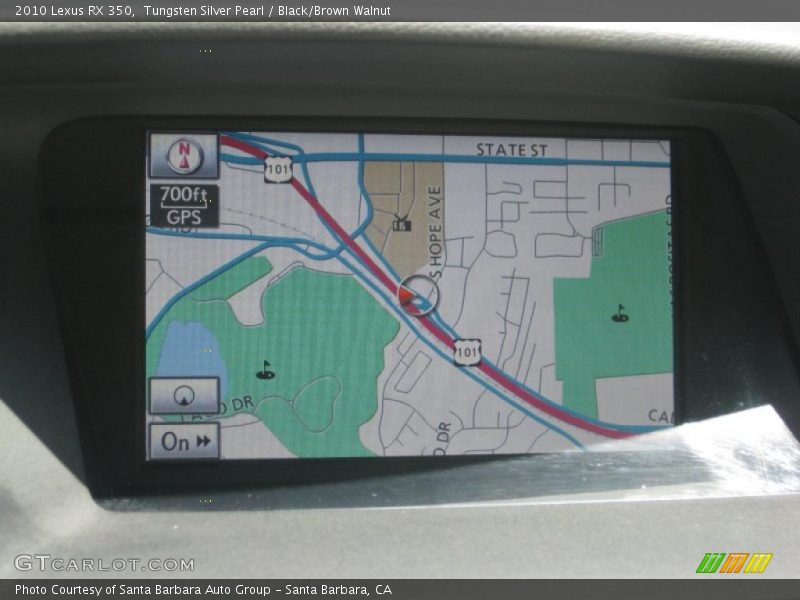 Tungsten Silver Pearl / Black/Brown Walnut 2010 Lexus RX 350