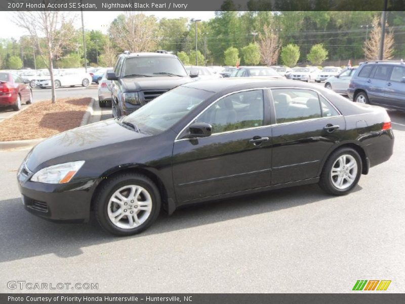 Nighthawk Black Pearl / Ivory 2007 Honda Accord SE Sedan