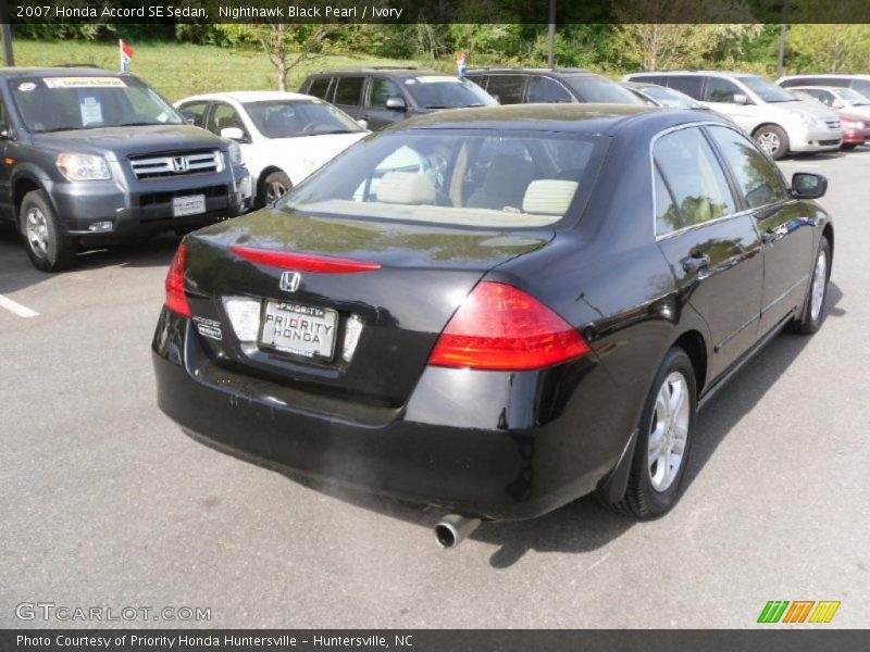 Nighthawk Black Pearl / Ivory 2007 Honda Accord SE Sedan