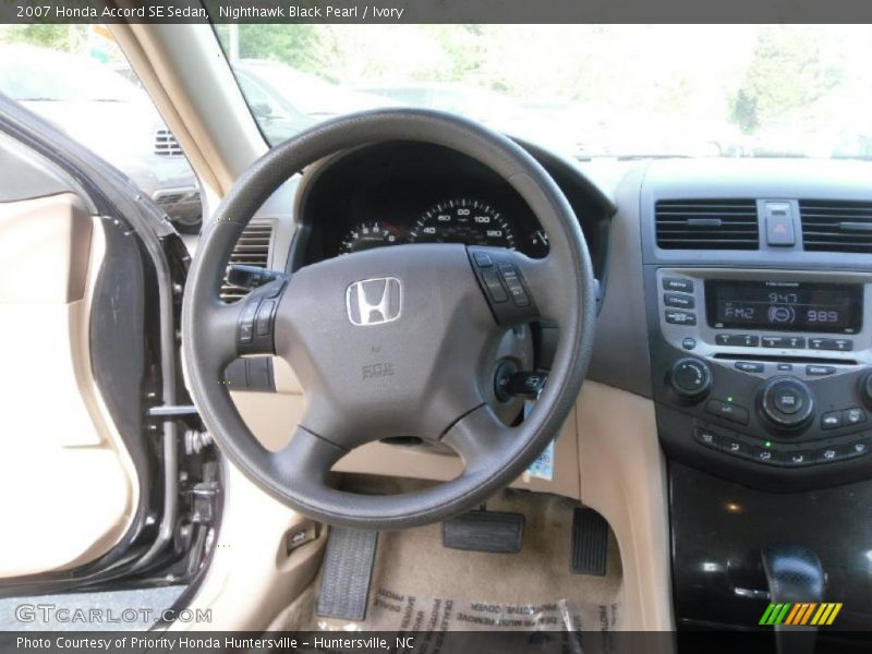 Nighthawk Black Pearl / Ivory 2007 Honda Accord SE Sedan