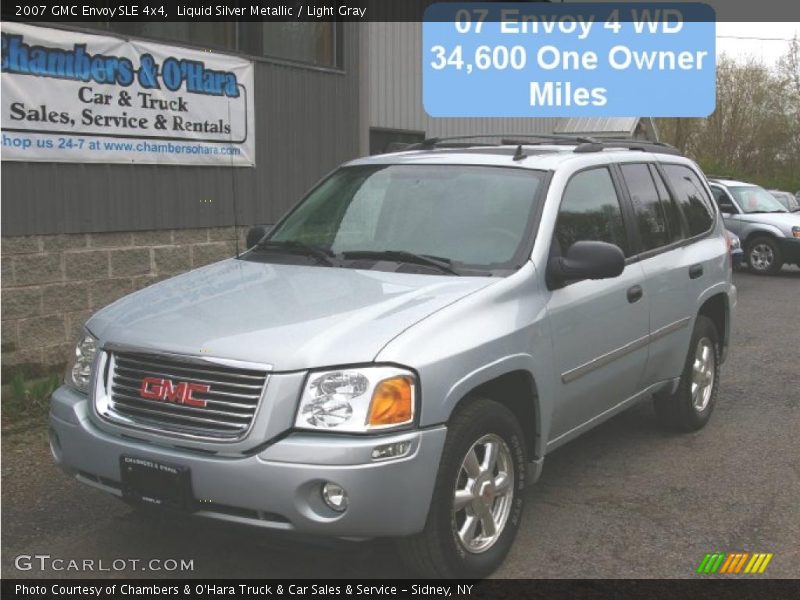 Liquid Silver Metallic / Light Gray 2007 GMC Envoy SLE 4x4