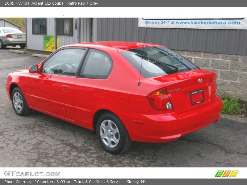 Retro Red / Gray 2005 Hyundai Accent GLS Coupe