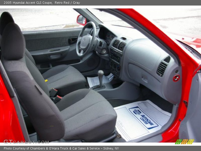 Retro Red / Gray 2005 Hyundai Accent GLS Coupe
