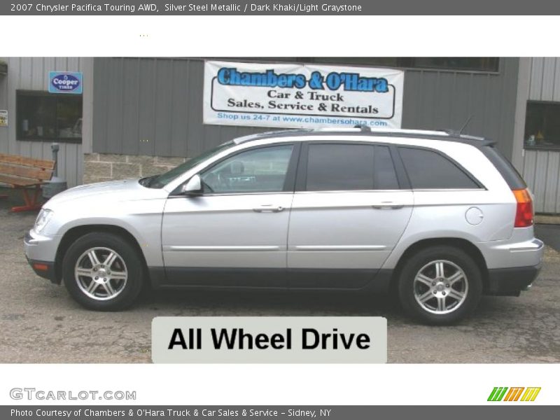 Silver Steel Metallic / Dark Khaki/Light Graystone 2007 Chrysler Pacifica Touring AWD