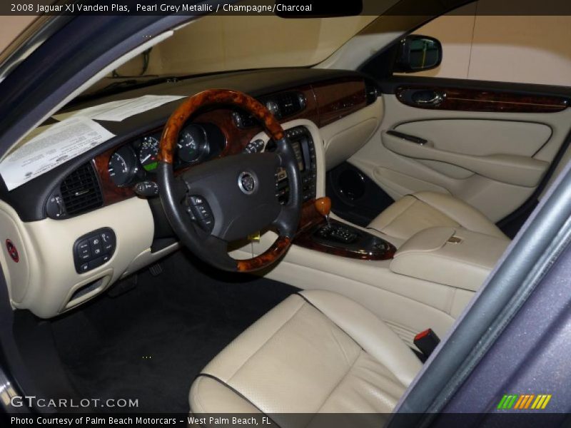 Pearl Grey Metallic / Champagne/Charcoal 2008 Jaguar XJ Vanden Plas