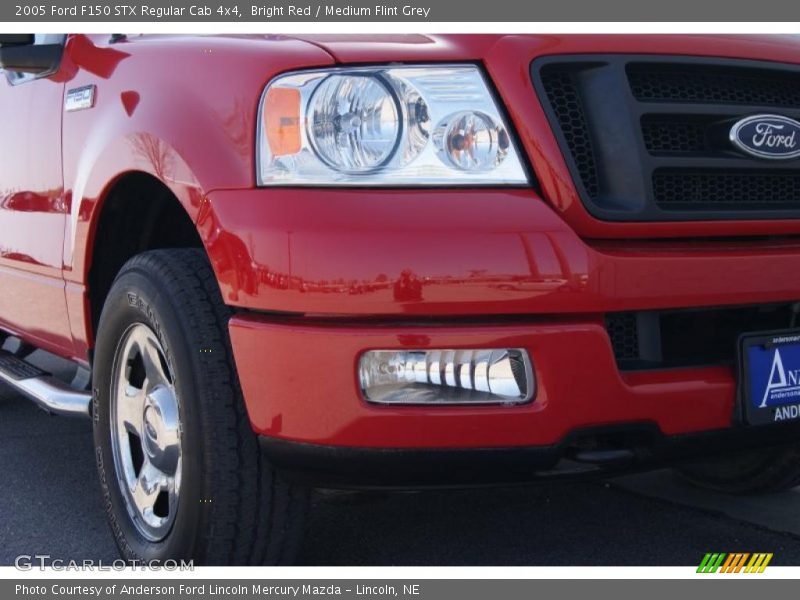 Bright Red / Medium Flint Grey 2005 Ford F150 STX Regular Cab 4x4