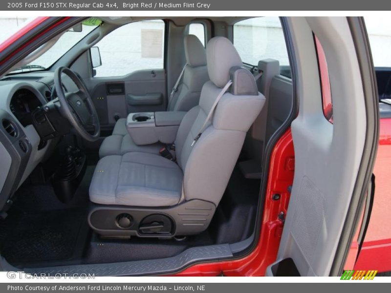 Bright Red / Medium Flint Grey 2005 Ford F150 STX Regular Cab 4x4