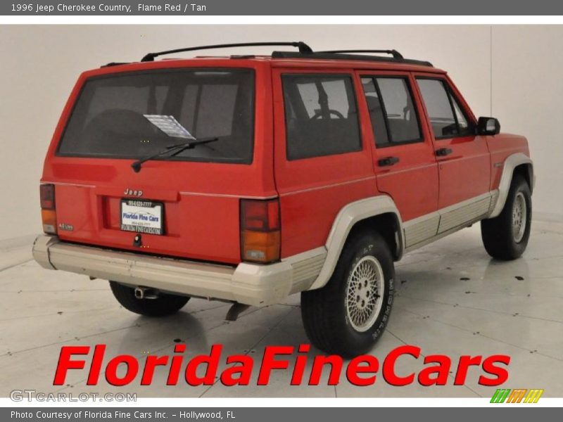 Flame Red / Tan 1996 Jeep Cherokee Country