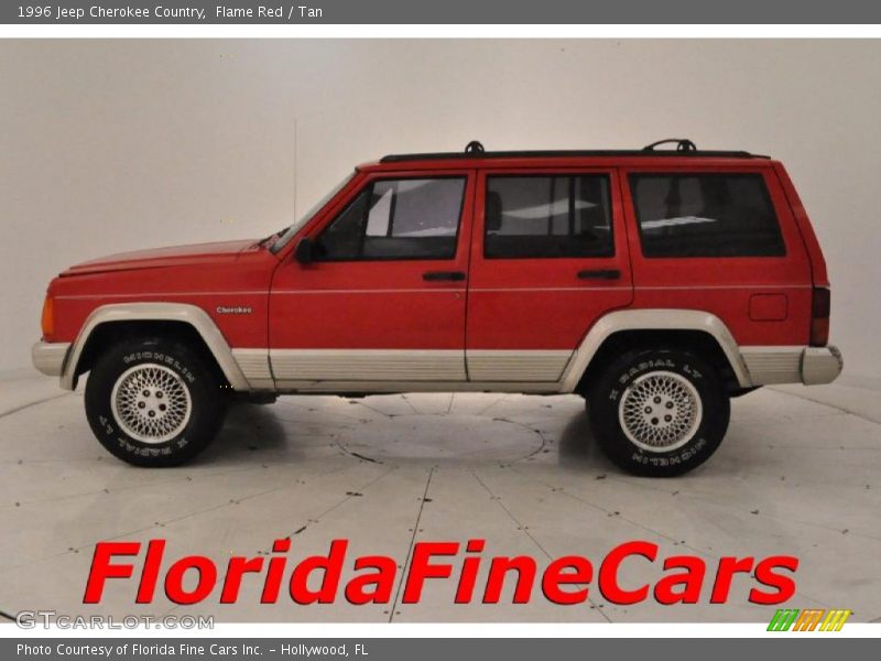 Flame Red / Tan 1996 Jeep Cherokee Country
