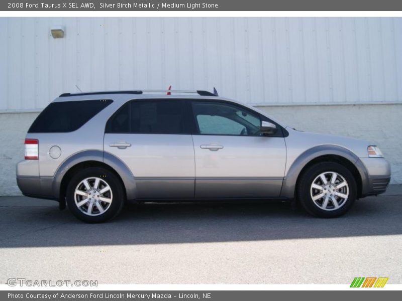 Silver Birch Metallic / Medium Light Stone 2008 Ford Taurus X SEL AWD