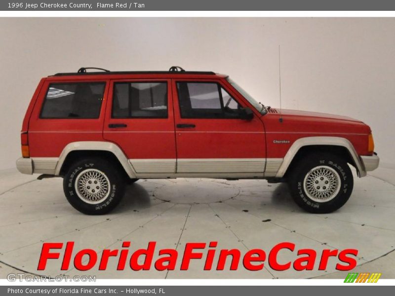 Flame Red / Tan 1996 Jeep Cherokee Country
