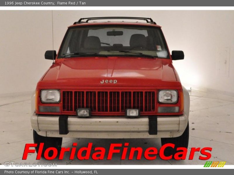 Flame Red / Tan 1996 Jeep Cherokee Country