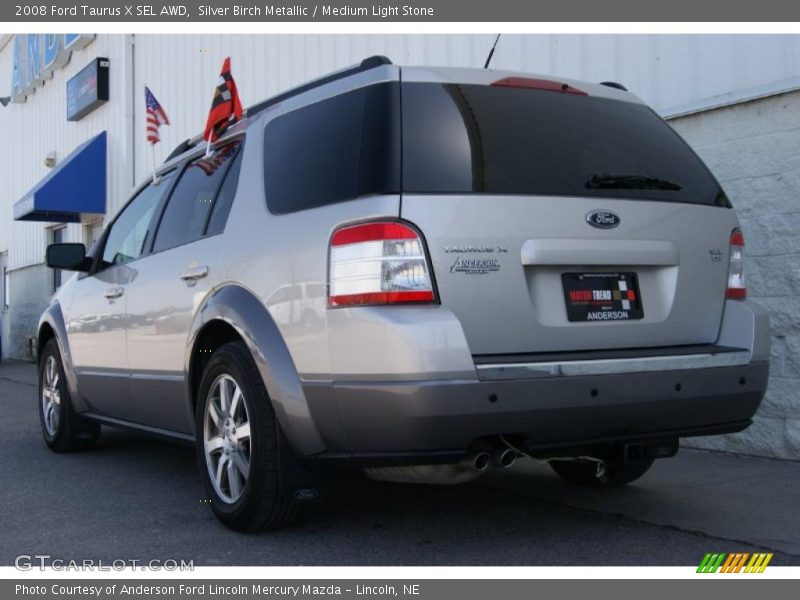 Silver Birch Metallic / Medium Light Stone 2008 Ford Taurus X SEL AWD