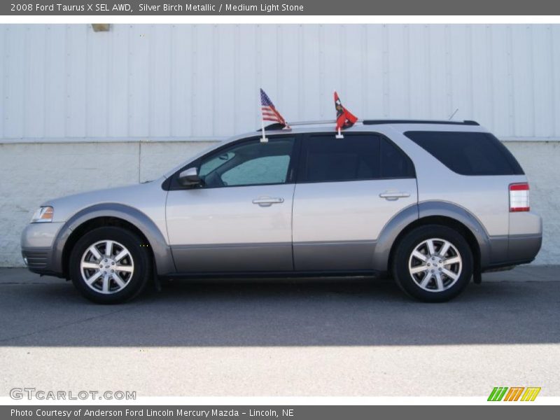 Silver Birch Metallic / Medium Light Stone 2008 Ford Taurus X SEL AWD