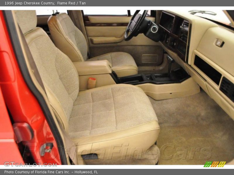 Flame Red / Tan 1996 Jeep Cherokee Country