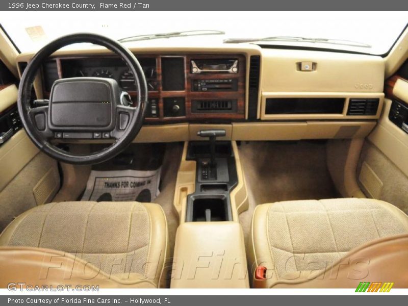 Flame Red / Tan 1996 Jeep Cherokee Country