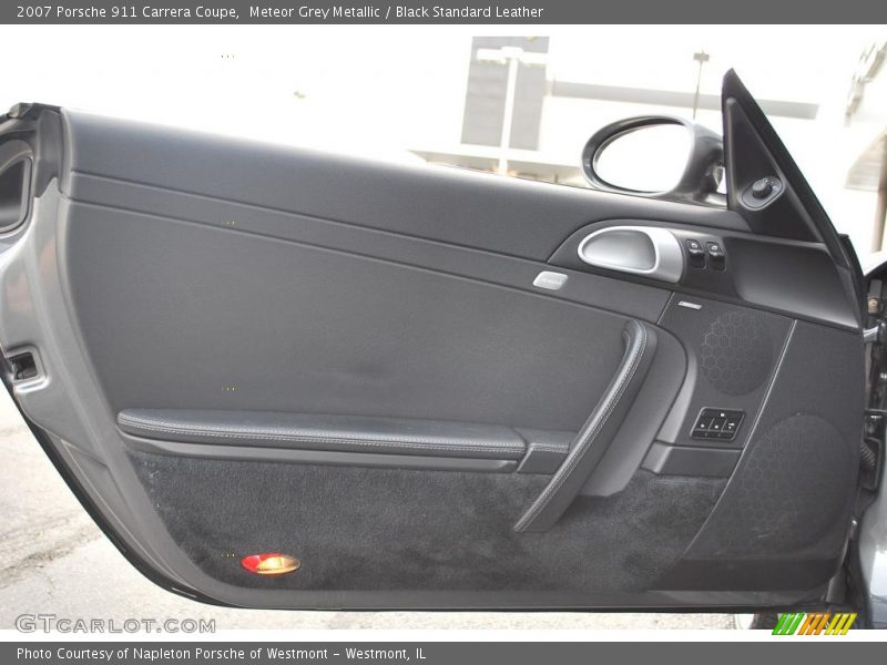 Meteor Grey Metallic / Black Standard Leather 2007 Porsche 911 Carrera Coupe