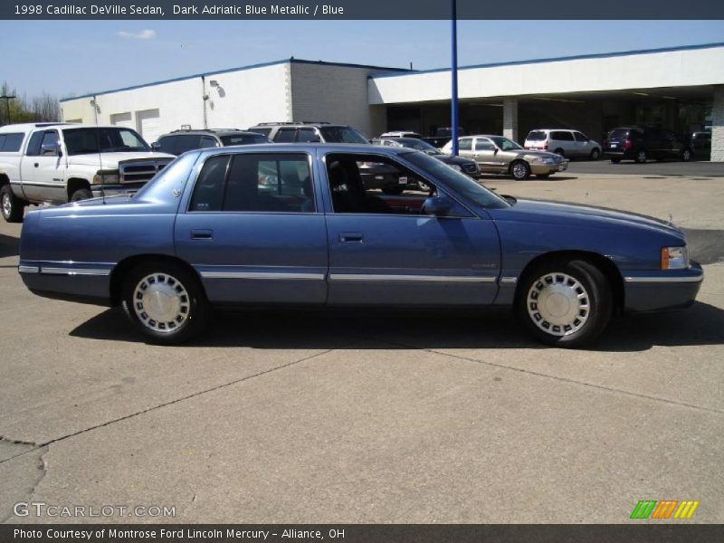 Dark Adriatic Blue Metallic / Blue 1998 Cadillac DeVille Sedan