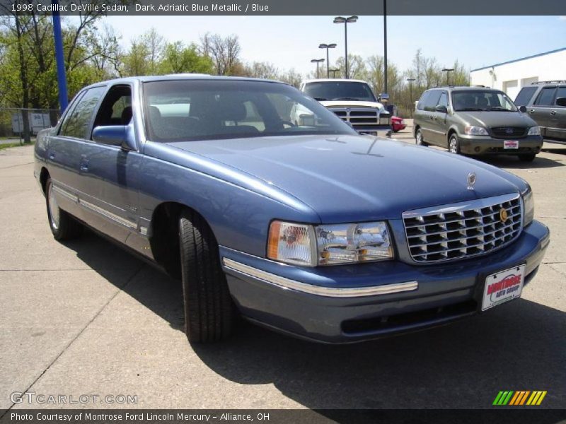 Dark Adriatic Blue Metallic / Blue 1998 Cadillac DeVille Sedan
