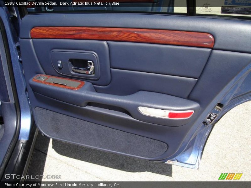 Dark Adriatic Blue Metallic / Blue 1998 Cadillac DeVille Sedan