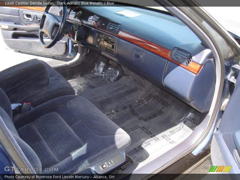 Dark Adriatic Blue Metallic / Blue 1998 Cadillac DeVille Sedan