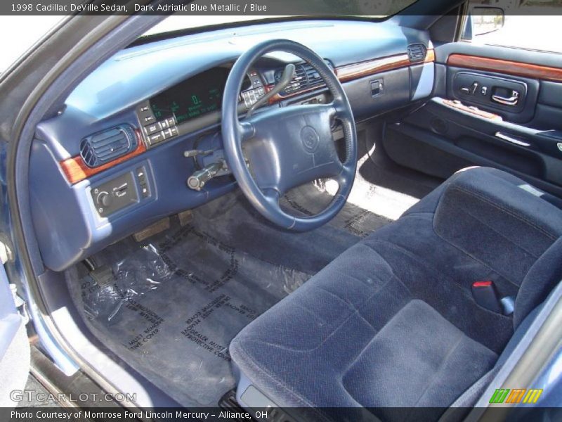 Dark Adriatic Blue Metallic / Blue 1998 Cadillac DeVille Sedan