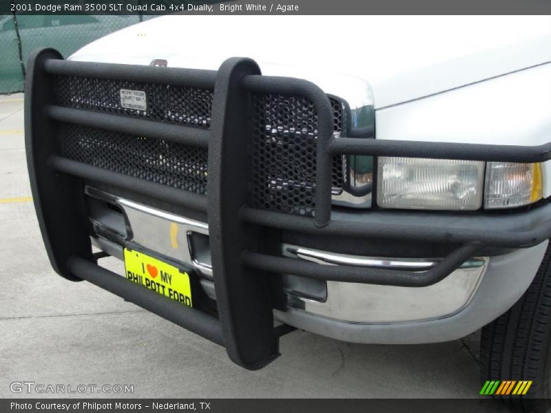 Bright White / Agate 2001 Dodge Ram 3500 SLT Quad Cab 4x4 Dually