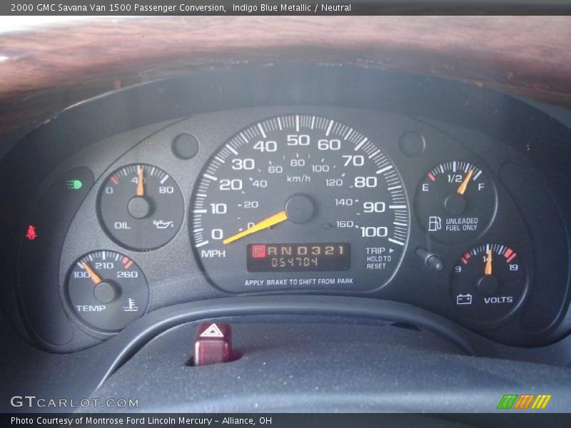 Indigo Blue Metallic / Neutral 2000 GMC Savana Van 1500 Passenger Conversion