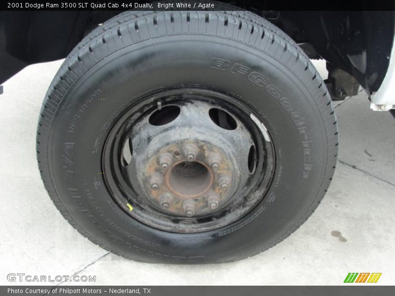 Bright White / Agate 2001 Dodge Ram 3500 SLT Quad Cab 4x4 Dually