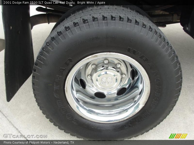 Bright White / Agate 2001 Dodge Ram 3500 SLT Quad Cab 4x4 Dually