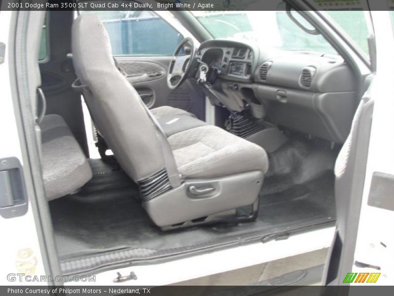 Bright White / Agate 2001 Dodge Ram 3500 SLT Quad Cab 4x4 Dually