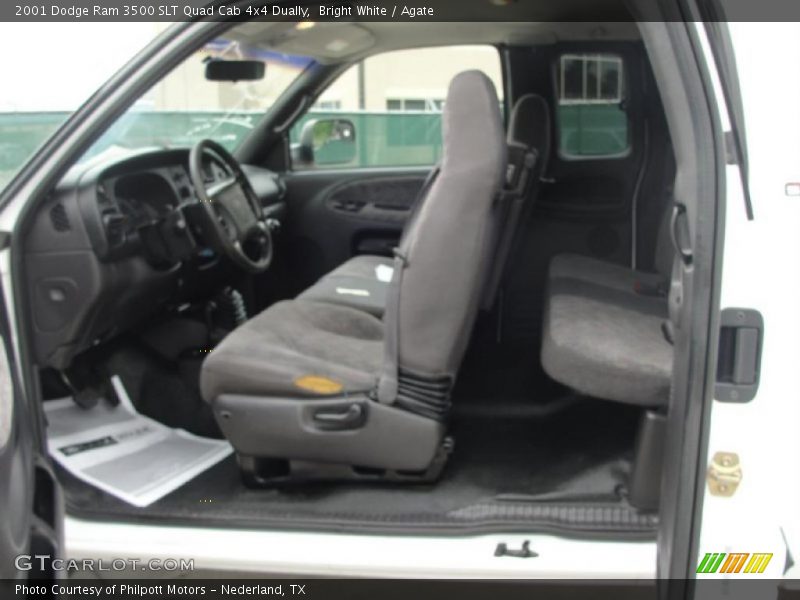 Bright White / Agate 2001 Dodge Ram 3500 SLT Quad Cab 4x4 Dually
