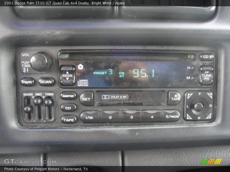 Bright White / Agate 2001 Dodge Ram 3500 SLT Quad Cab 4x4 Dually