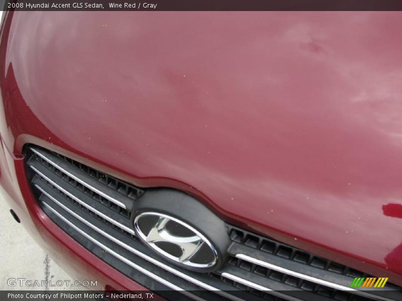 Wine Red / Gray 2008 Hyundai Accent GLS Sedan