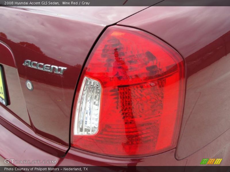 Wine Red / Gray 2008 Hyundai Accent GLS Sedan