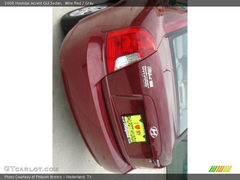 Wine Red / Gray 2008 Hyundai Accent GLS Sedan