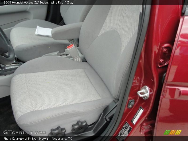 Wine Red / Gray 2008 Hyundai Accent GLS Sedan