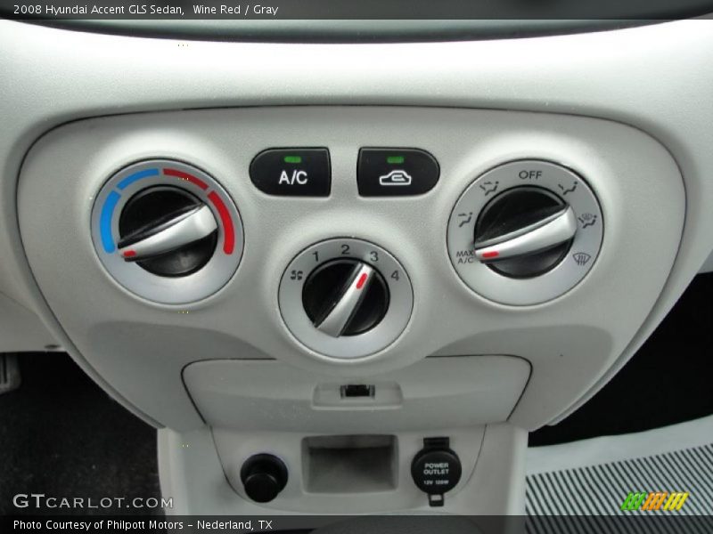 Wine Red / Gray 2008 Hyundai Accent GLS Sedan