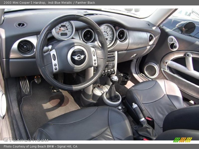 Indi Blue Metallic / Panther Black 2003 Mini Cooper S Hardtop