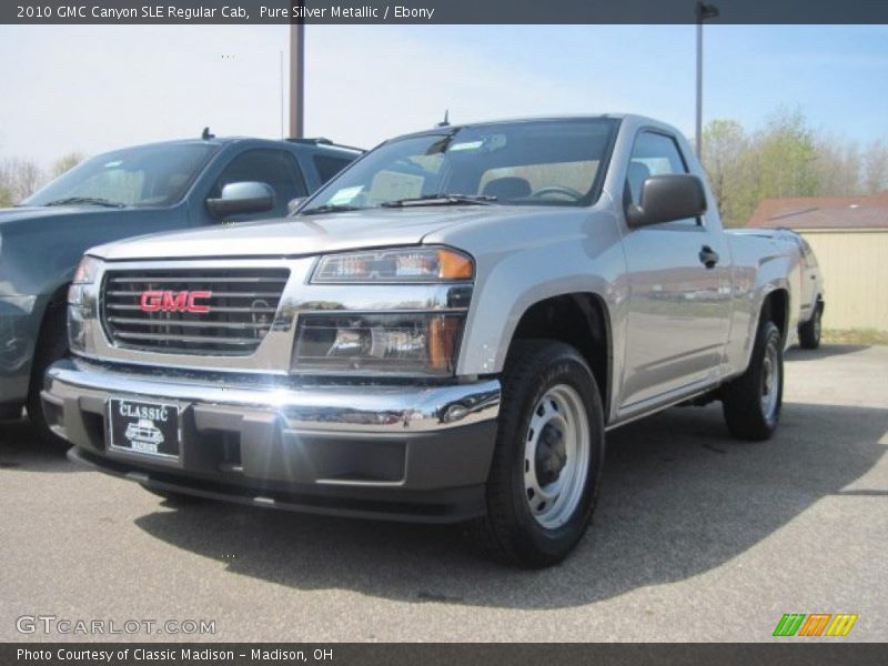 Pure Silver Metallic / Ebony 2010 GMC Canyon SLE Regular Cab