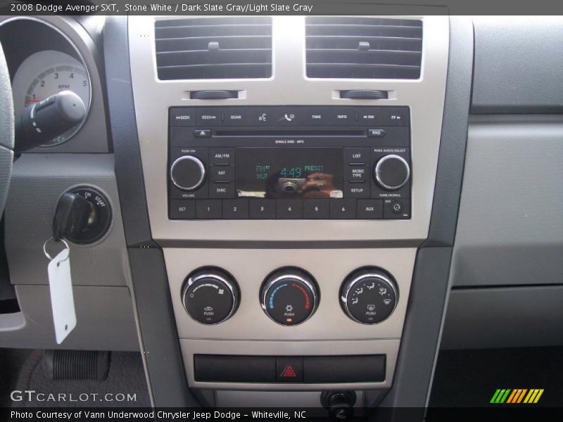 Stone White / Dark Slate Gray/Light Slate Gray 2008 Dodge Avenger SXT