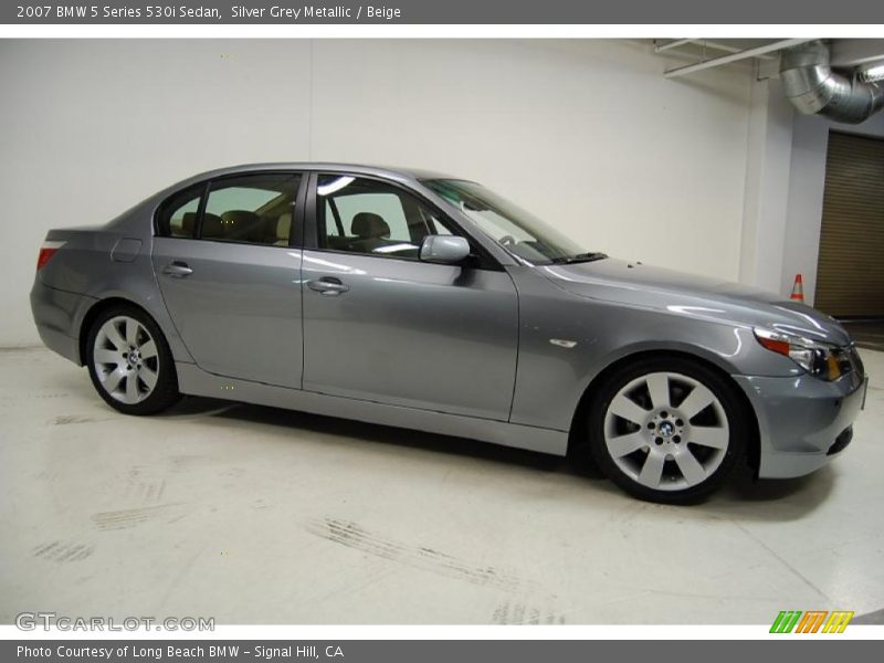 Silver Grey Metallic / Beige 2007 BMW 5 Series 530i Sedan