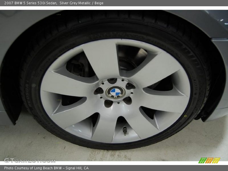 Silver Grey Metallic / Beige 2007 BMW 5 Series 530i Sedan