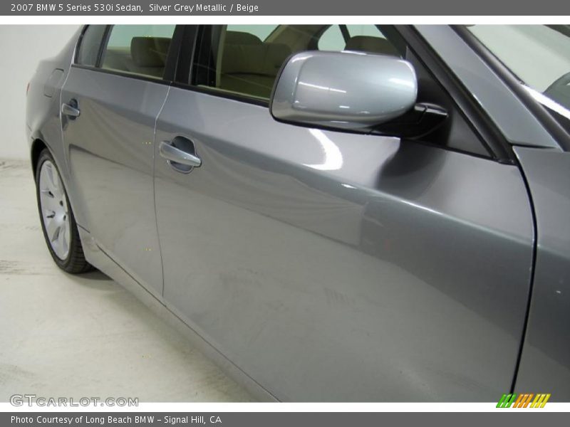 Silver Grey Metallic / Beige 2007 BMW 5 Series 530i Sedan