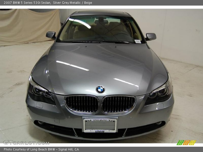 Silver Grey Metallic / Beige 2007 BMW 5 Series 530i Sedan